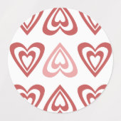 Étiquettes Cœurs de la Saint-Valentin Mignons – Conception d' (Design 1)