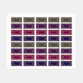 Étiquettes Colorful dinosaur cartoon cute pattern gray name  (Feuille)