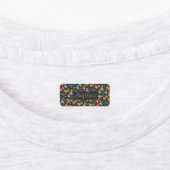 Étiquettes Colorful dinosaur cartoon cute pattern gray name  (Apposé)