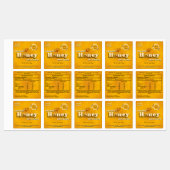 Étiquettes Commerce de miel biologique Marque et valeur nutri (Feuille)