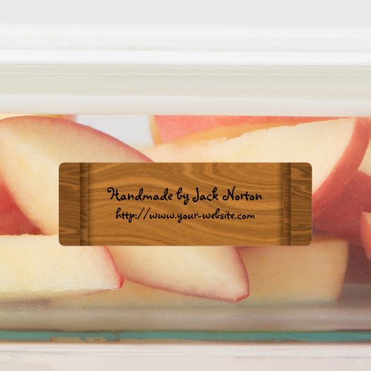 Étiquettes Conception artisanale - bois (Apposé)