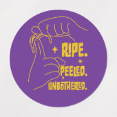 Étiquettes Conception de banane en LSF - Mûre, Épluchée, Impe (Design 2)
