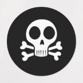 Étiquettes Conception de crâne de pirate (Design 2)