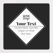 Étiquettes Conception de texte moderne éditable & Votre logo (Design 1)