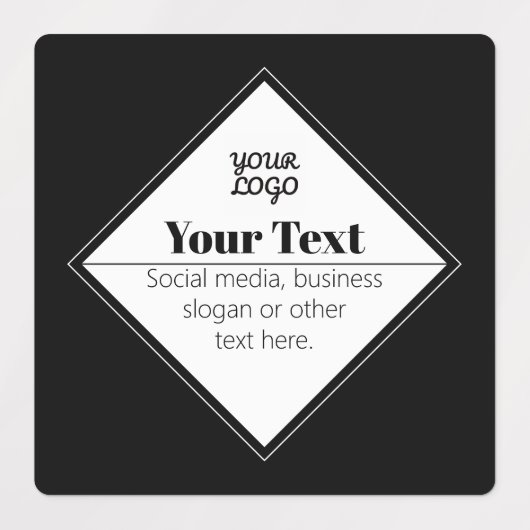 Étiquettes Conception de texte moderne éditable & Votre logo (Design 3)