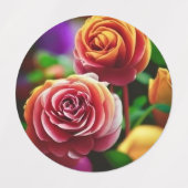 Étiquettes Conception des fleurs (Design 2)