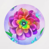 Étiquettes Conception des fleurs (Design 1)