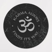 Étiquettes Conception d'Om de Karma spirituel - Collection Mi (Design 2)