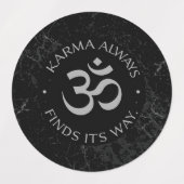 Étiquettes Conception d'Om de Karma spirituel - Collection Mi (Design 1)