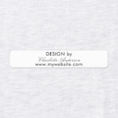 Étiquettes Conception par nom commercial en écriture blanche (Design 1)