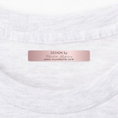 Étiquettes Conception par nom de l'entreprise de script rose  (Apposé)