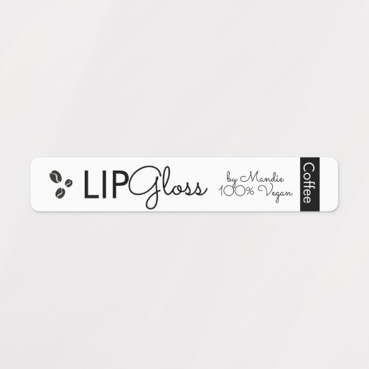 Étiquettes Conditionnement de marque végétale moderne Lip Glo (Design 1)