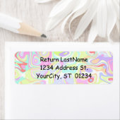 Étiquettes Confetti avec Modèle d'adresse de retou (En situation)