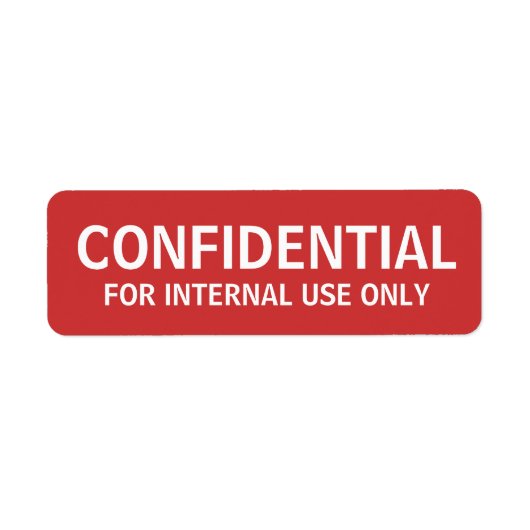 ÉTIQUETTES CONFIDENTIELS (Devant)