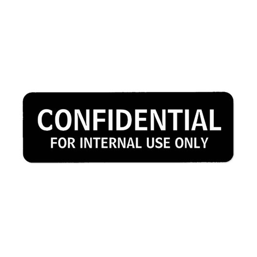 ÉTIQUETTES CONFIDENTIELS (Devant)