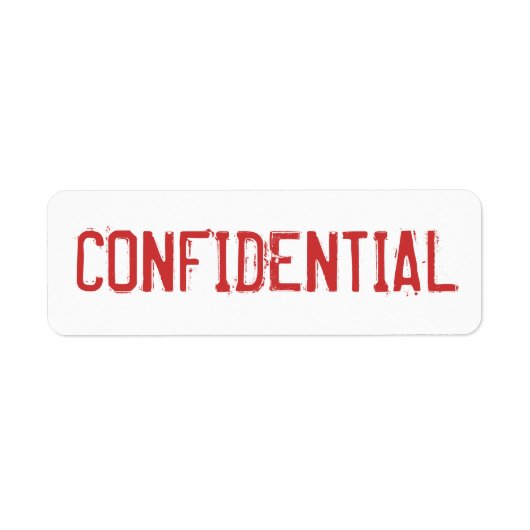 ÉTIQUETTES CONFIDENTIELS (Devant)