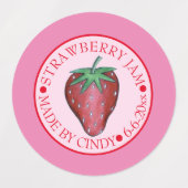 Étiquettes Confiture De Fraise Fabriquée Maison Conserve De J (Design 1)