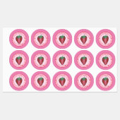 Étiquettes Confiture De Fraise Fabriquée Maison Conserve De J (Feuille)