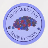 Étiquettes Congélations De Confiture De Blueberry Faits Maiso (Design 1)