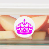 Étiquettes Conserver le calme Couronne rose Fuchsia (Apposé)