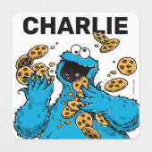 Étiquettes Cookie Monster Crazy Cookies (Design 1)