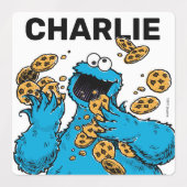 Étiquettes Cookie Monster Crazy Cookies (Design 1)