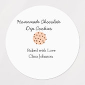 Étiquettes Cookiers faits maison ajouter votre nom de texte j (Design 1)