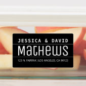 Étiquettes Cool Creative Design noir & blanc étanche (Apposé)