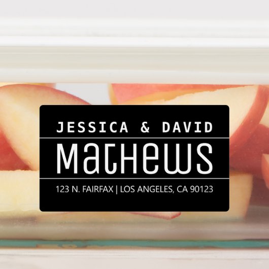 Étiquettes Cool Creative Design noir & blanc étanche (Apposé)