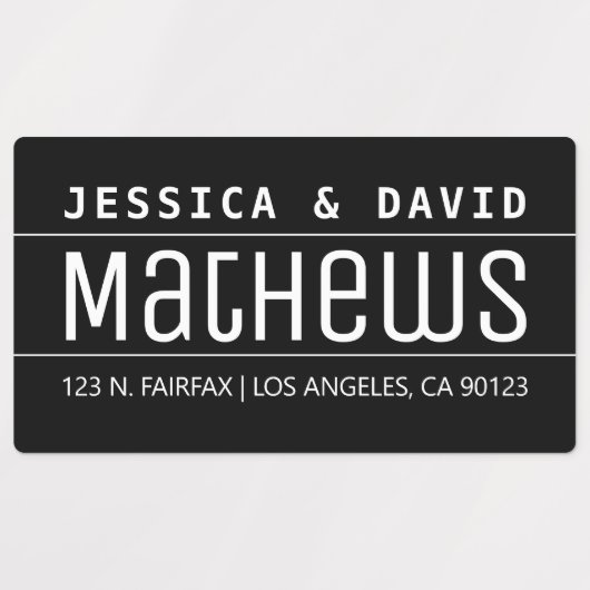 Étiquettes Cool Creative Design noir & blanc étanche (Design 2)