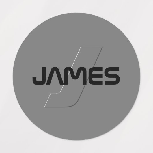 Étiquettes Cool personnalisable Nom et monogramme Vêtements (Design 1)