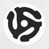 Étiquettes COOL Retro Vintage Black 45 espacer DJ (Design 1)