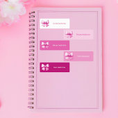 Étiquettes Coquette Rose Cute Vache Aesthétique Aquarelle Enf