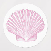 Étiquettes Coquille Saint-Jacques Rose Côtière (Design 2)