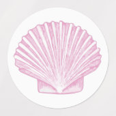 Étiquettes Coquille Saint-Jacques Rose Côtière (Design 1)
