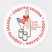 Étiquettes Coquito Season Bottle Label Personalize Text (Design 2)
