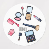 Étiquettes Cosmétique / maquillage illustration (Design 1)