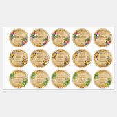 Étiquettes Cottagecore Waterproof Jar Labels (Feuille)