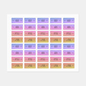 Étiquettes Couleur assez dégradée Codé Étoile Nom Vêtements (Feuille)