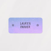 Étiquettes Couleur assez dégradée Codé Étoile Nom Vêtements (Design 1)