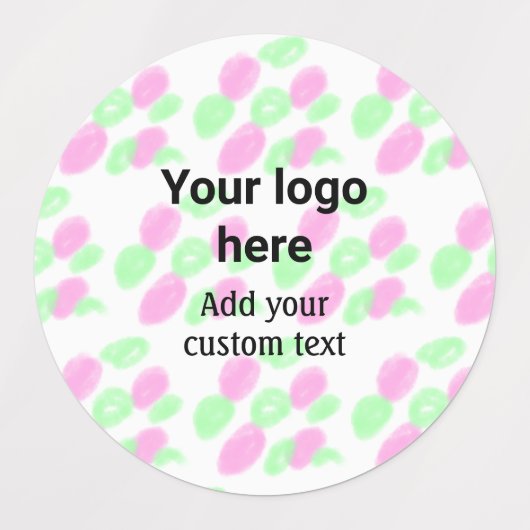 Étiquettes Couleur d'aquarelle rouge simple ajouter votre log (Design 1)