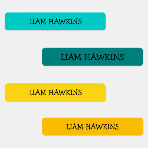 Étiquettes Couleur personnalisée Enfants simples Nom de l'hab