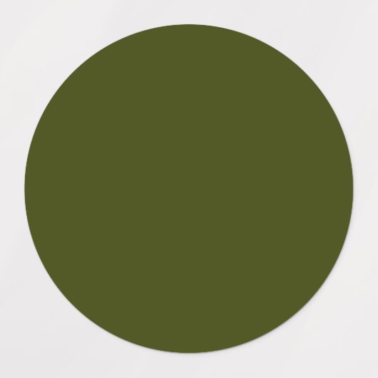 Étiquettes Couleur solide vert olive foncé (Design 1)