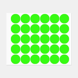 Étiquettes Couleur solide verte néon