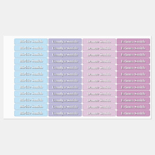 Étiquettes Couleurs pastel Garçon Fille Rentrée scolaire