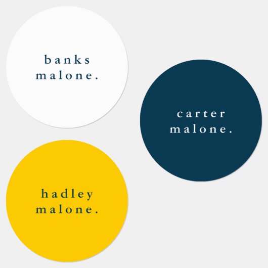 Étiquettes Couleurs simples de l'école Enfants Nom étanche (Groupe)