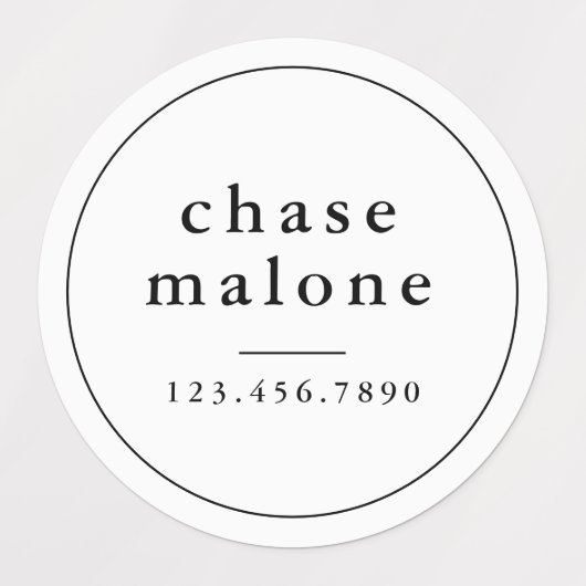 Étiquettes Couleurs simples de l'école Nom imperméable (Design 1)