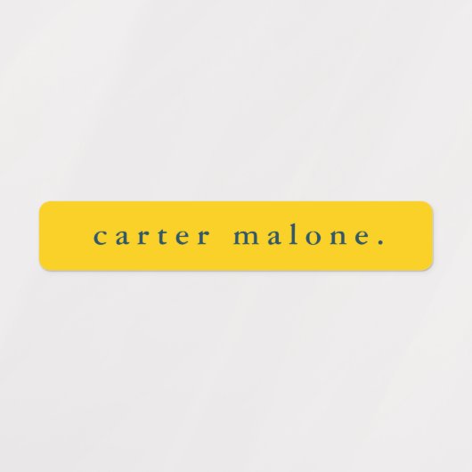 Étiquettes Couleurs simples de l'école Nom imperméable (Design 2)