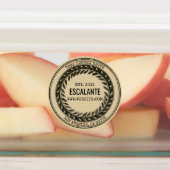 Étiquettes Couronne noire vintage sur beige foncé (Apposé)