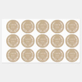 Étiquettes Couronne rustique Kraft papier pour enfants autoco (Feuille)